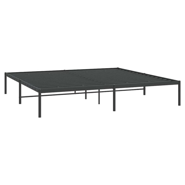 vidaXL Sengeramme i metall svart 200x200 cm