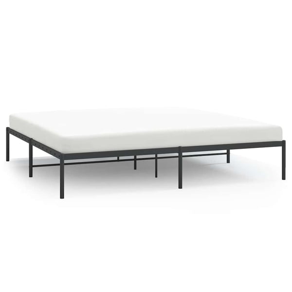 vidaXL Sengeramme i metall svart 200x200 cm