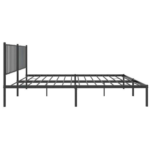 vidaXL Sengeramme i metall med hodegavl svart 160x200 cm
