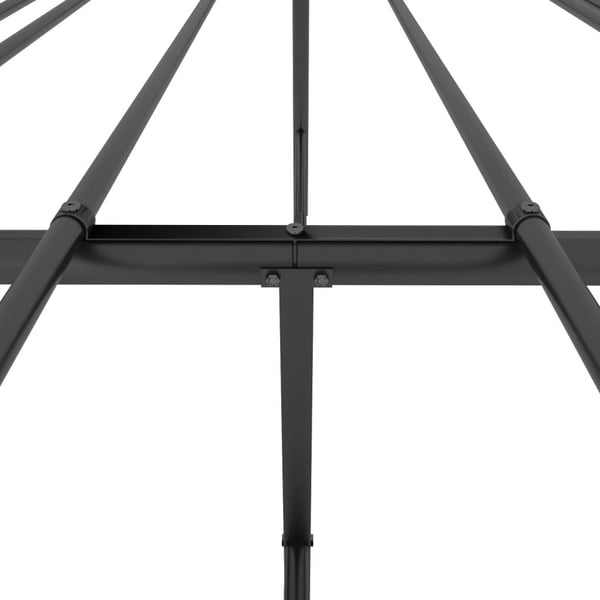 vidaXL Sengeramme i metall med sengegavl svart 150x200 cm