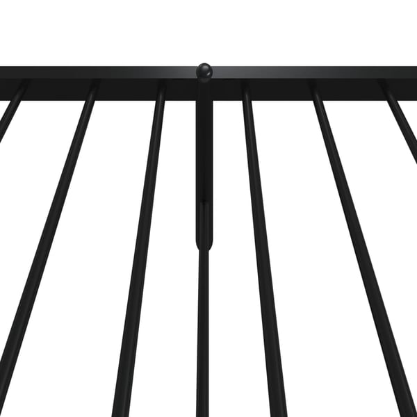 vidaXL Sengeramme i metall med hode- og fotgavl svart 100x200 cm