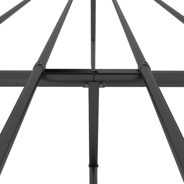 vidaXL Sengeramme i metall med hode- og fotgavl svart 135x190 cm