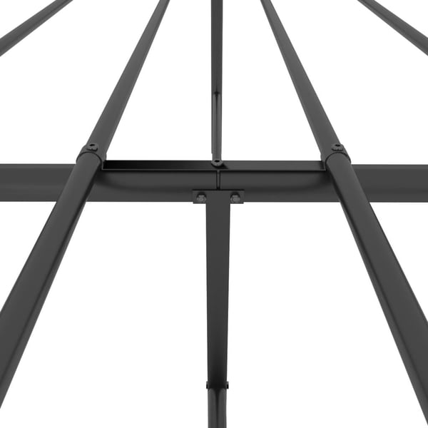 vidaXL Sengeramme i metall med hode- og fotgavl svart 193x203 cm