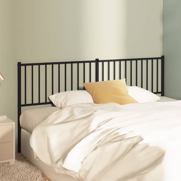 vidaXL udskiftningsgavl 180 cm metal sort