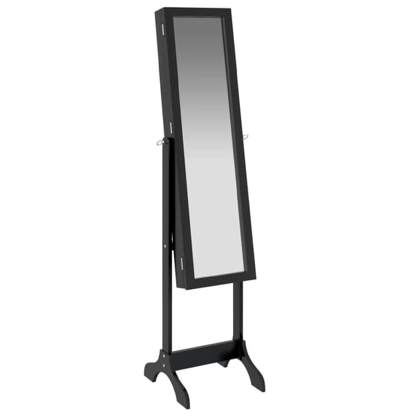 vidaXL fritstående spejl 34x37x146 cm sort