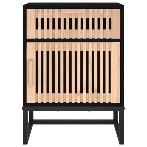 vidaXL sengebord 40x30x55,5 cm konstrueret træ og jern sort