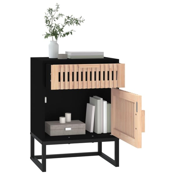 vidaXL sengebord 40x30x55,5 cm konstrueret træ og jern sort