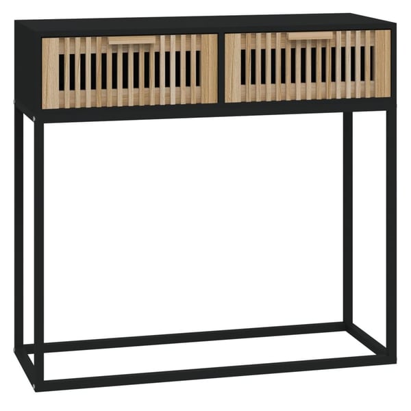vidaXL konsolbord 80x30x75 cm konstrueret træ og jern sort