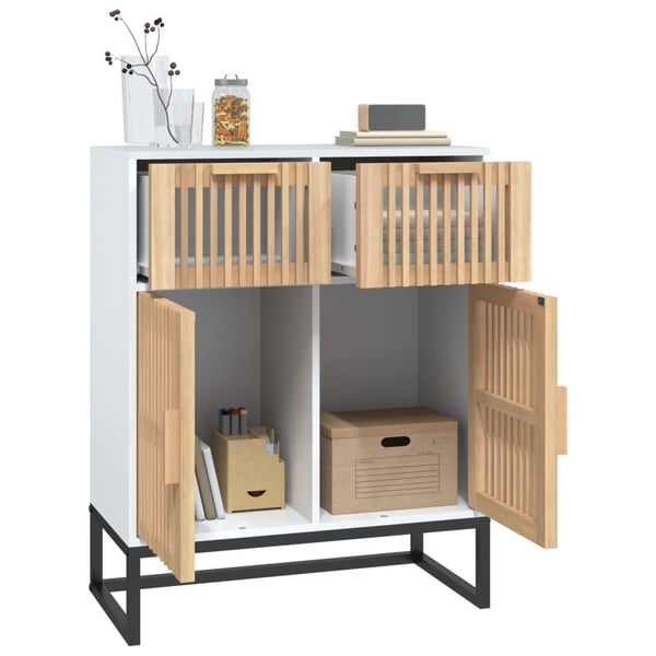 vidaXL skænk 60x30x75 cm konstrueret træ hvid