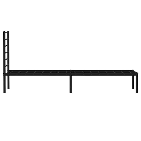 vidaXL Sengeramme i metall med hodegavl svart 90x200 cm