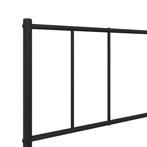 vidaXL sengeramme med sengegavl 80x200 cm metal sort