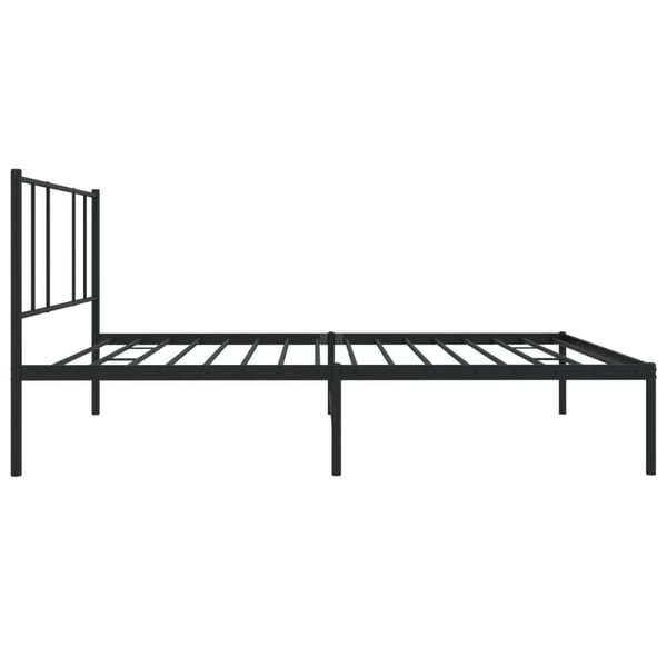 vidaXL Sengeramme i metall med hodegavl svart 100x190 cm