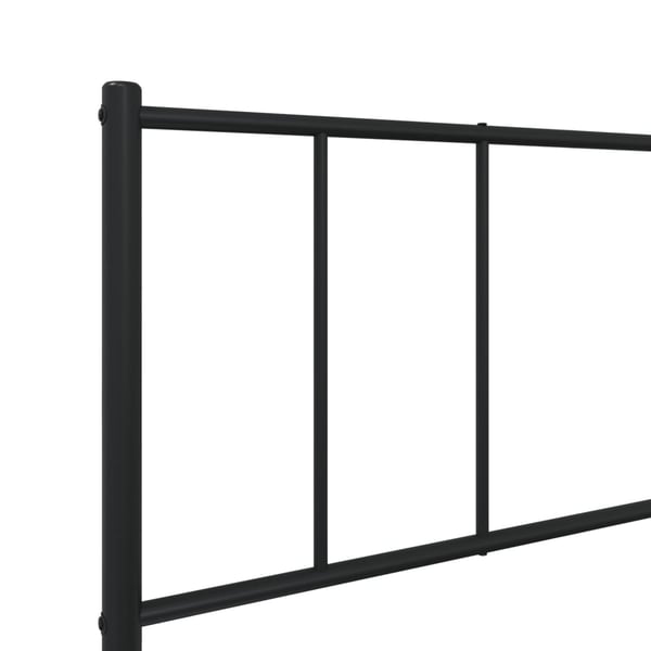 vidaXL Sengeramme i metall med hode- og fotgavl svart 90x190 cm