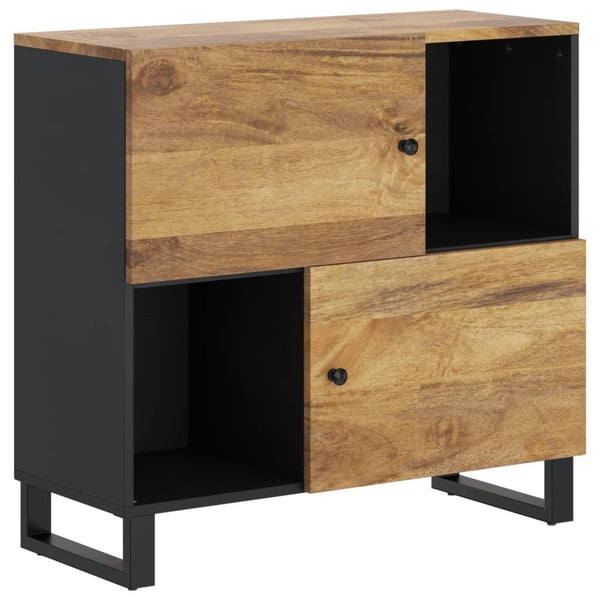 vidaXL Skjenk med 2 dører 80x33x75 cm heltre mango