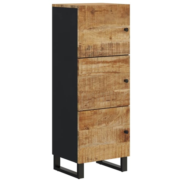 vidaXL skab med 3 låger 40x33x110 cm massivt mangotræ og jern
