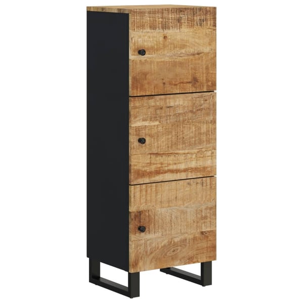 vidaXL skab med 3 låger 40x33x110 cm massivt mangotræ og jern