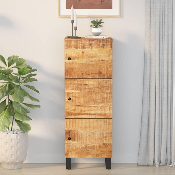 vidaXL skab med 3 låger 40x33x110 cm massivt mangotræ og jern