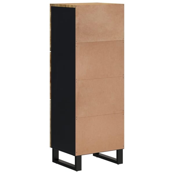 vidaXL skab med 3 låger 40x33x110 cm massivt mangotræ og jern