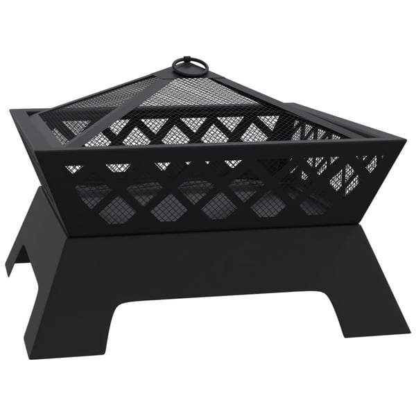 vidaXL Bålfat med ildrake 50 cm XXL stål