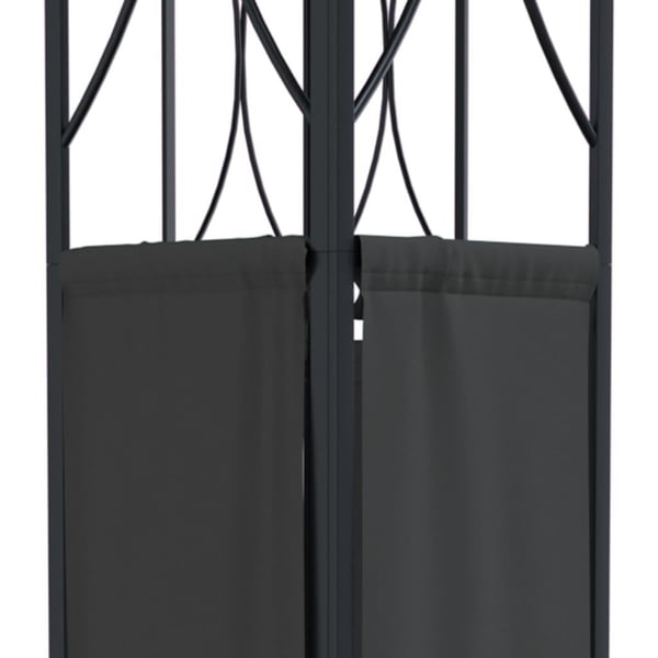 vidaXL Paviljong med tak antrasitt 400x300x270 cm stål