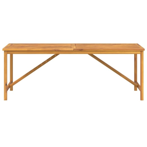 vidaXL Hagespisebord 200x90x74 cm heltre akasie