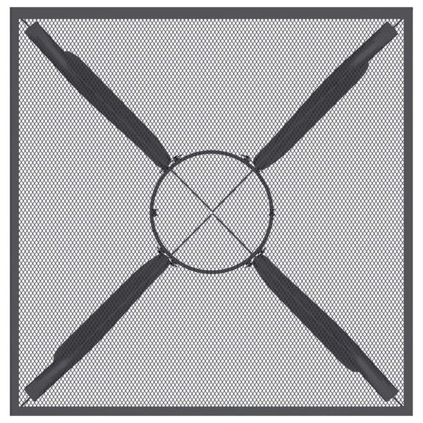 vidaXL Hagebord antrasitt 50x50x72 cm stål netting