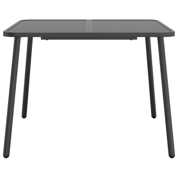 vidaXL havebord 100x100x71 cm stål antracitgrå