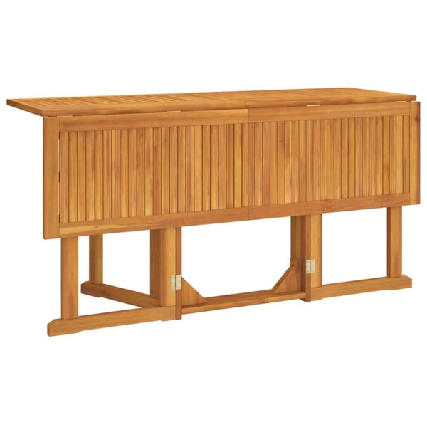 vidaXL foldbart havebord 150x90x75 cm massivt teaktræ