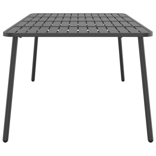 vidaXL Hagebord antrasitt 200x100x71 cm stål