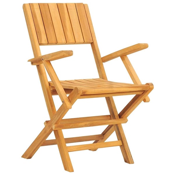 vidaXL Klappstoler 2 stk 55x61x90 cm heltre teak