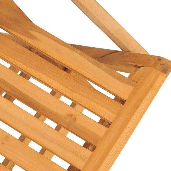 vidaXL Klappstoler 2 stk 61x67x90 cm heltre teak