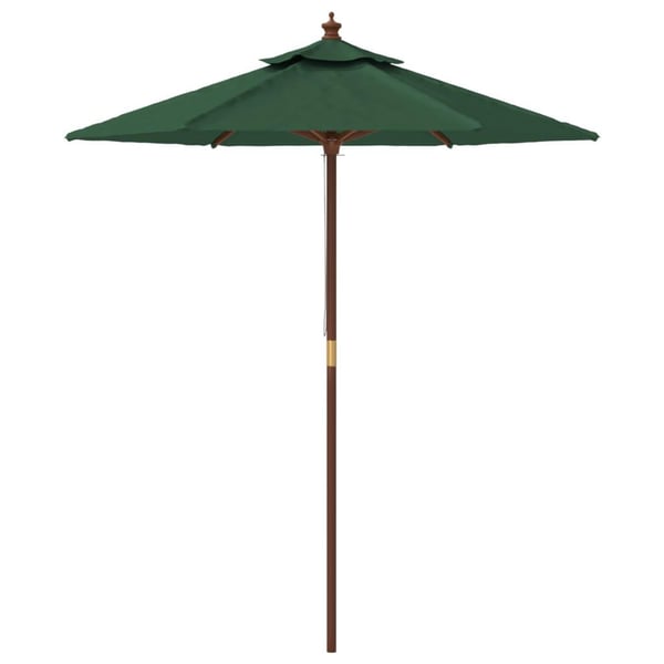 vidaXL Puutarhan aurinkovarjo puutolppa vihreä 196x231 cm