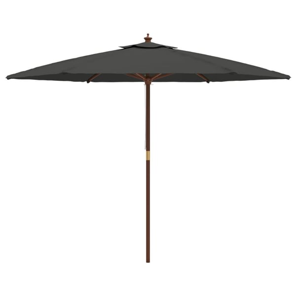vidaXL Hageparasoll med trestang antrasitt 299x240 cm