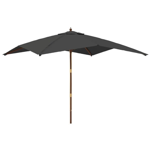 vidaXL Hageparasoll med trestang antrasitt 300x300x273 cm