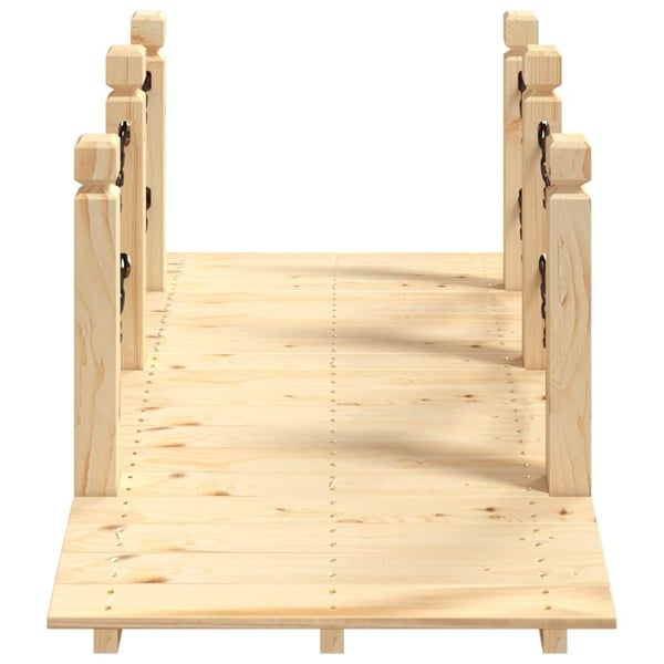 vidaXL Hagebro med kjettingrekkverk 150x67x56 cm heltre gran