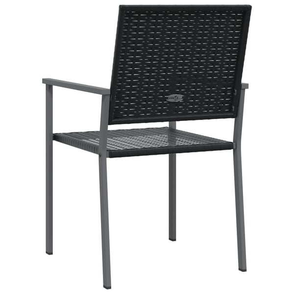 vidaXL Hagestoler 2 stk svart 54x62,5x89 cm polyrotting