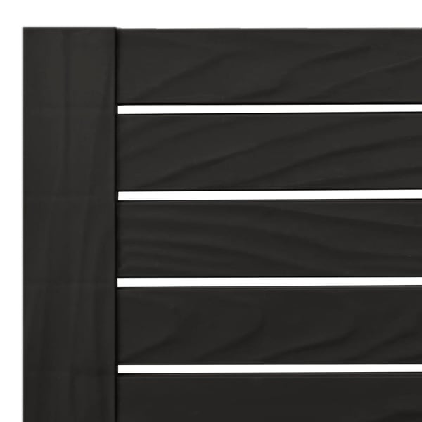 vidaXL dobbelt liggestol 155x138x83 cm polypropylen sort