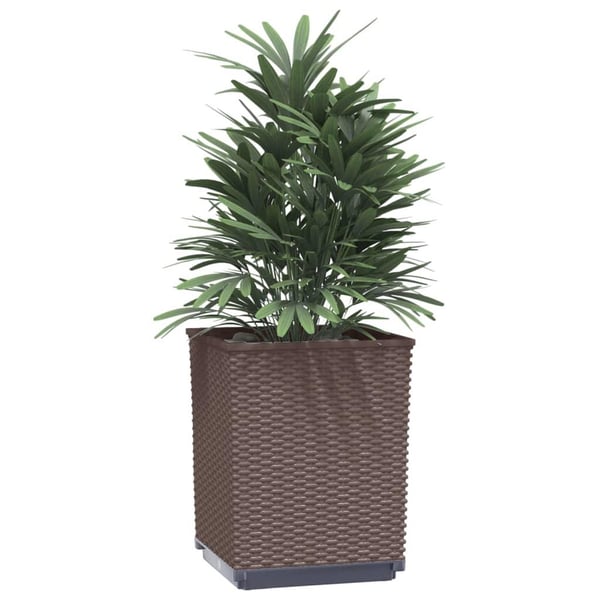 vidaXL Plantekasser 4 stk brun 30x30x37 cm polypropylen