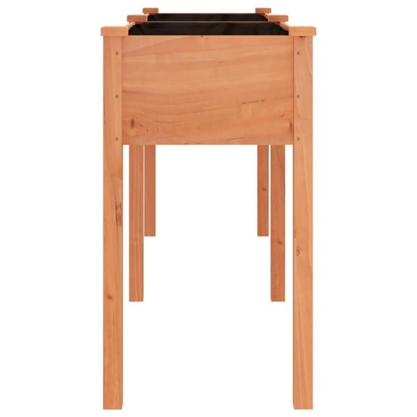 vidaXL Plantekasse med foring brun 161x45x76 cm heltre gran