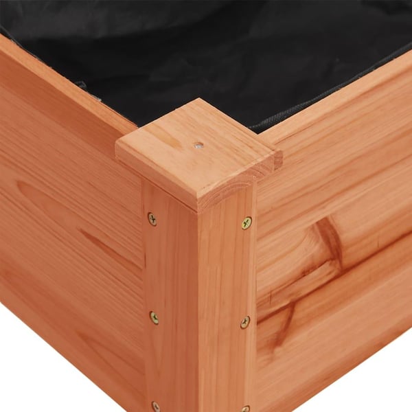 vidaXL Plantekasse med foring brun 161x45x76 cm heltre gran