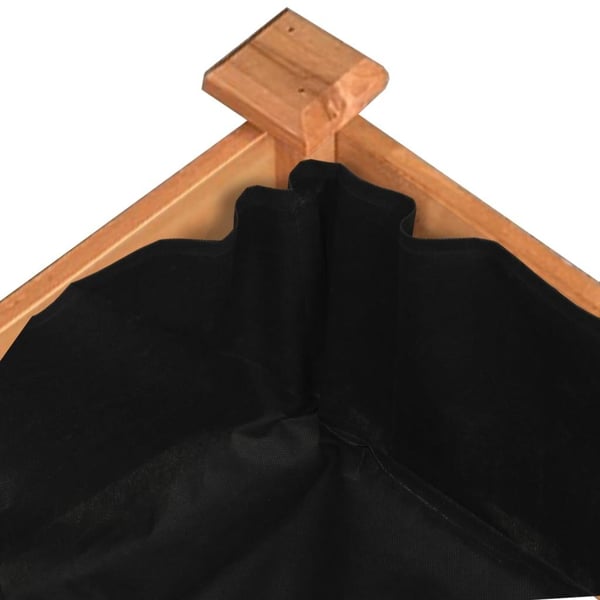 vidaXL Høybed med foring brun 120x45x25 cm heltre gran