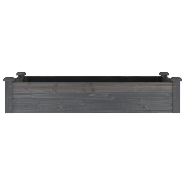 vidaXL Høybed med foring grå 120x60x25 cm heltre gran