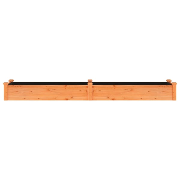 vidaXL Høybed med foring brun 240x45x25 cm heltre gran