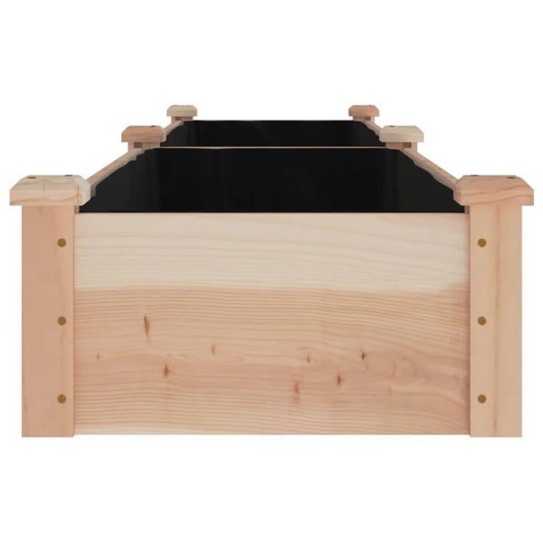vidaXL Høybed med foring 240x45x25 cm heltre gran