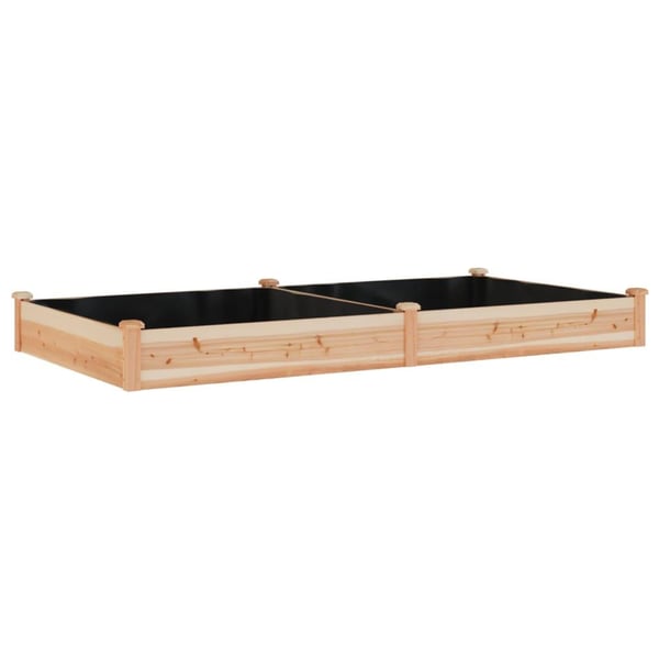 vidaXL Høybed med foring 240x120x25 cm heltre gran