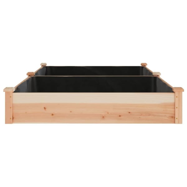 vidaXL Høybed med foring 240x120x25 cm heltre gran