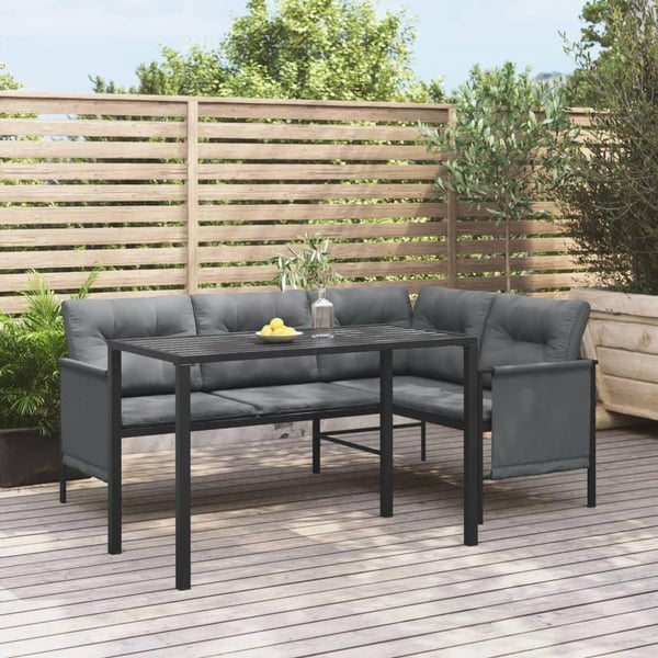 vidaXL Hagebord antrasitt 110x54x70 cm stål