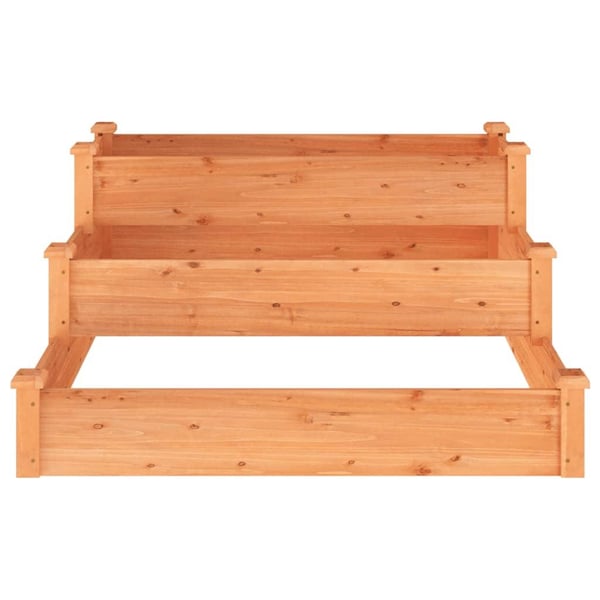 vidaXL Høybed brun 120x120x56 cm heltre gran