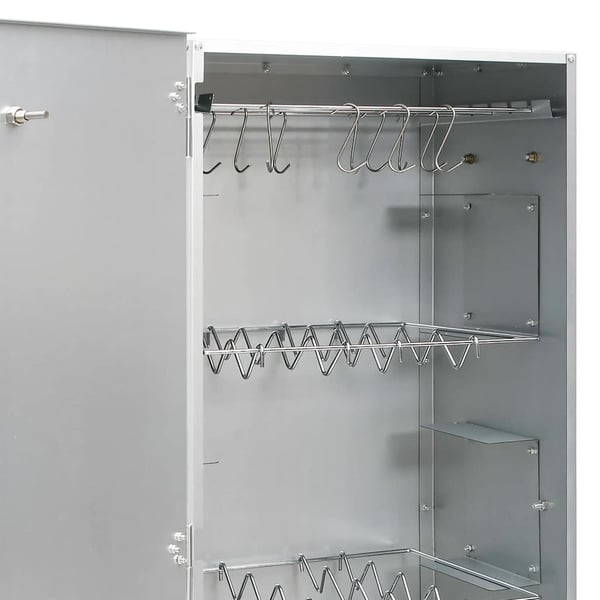 vidaXL Røykgrill med treflis 44,5x29x110 cm galvanisert stål