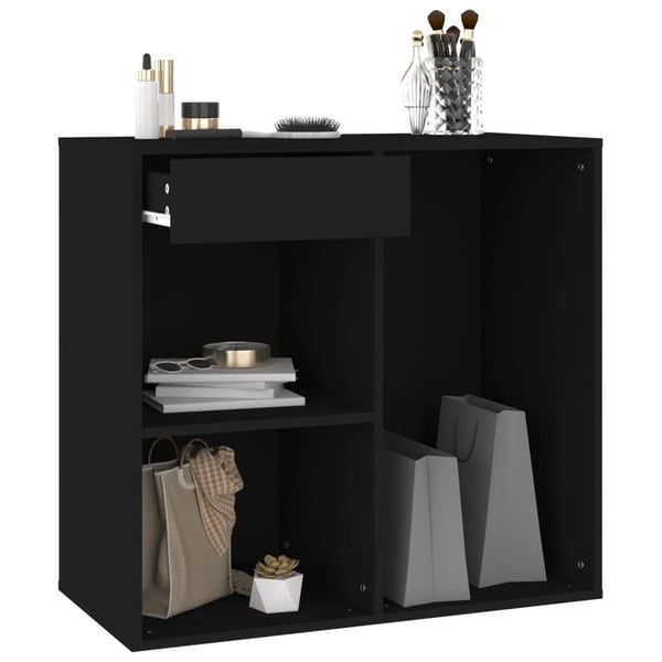 vidaXL Sminkeskap svart 80x40x75 cm konstruert tre